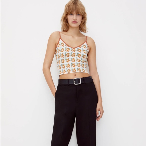 ❌ SOLD ❌ Zara Jacquard Knit Top - Picture 2 of 2